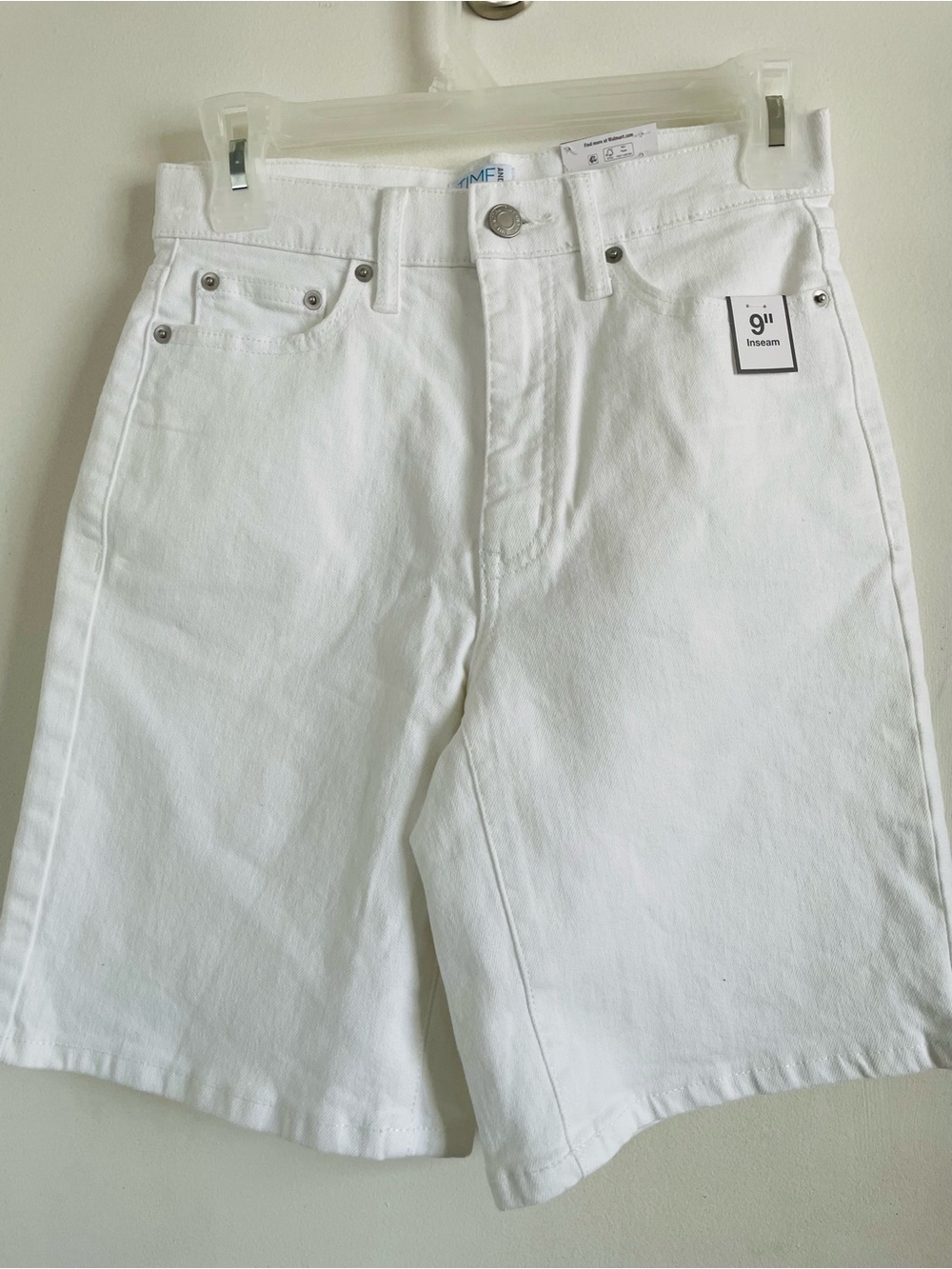 Time and Tru White Denim Shorts